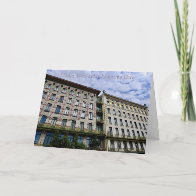 Happy World Art Nouveau Day! Thank You Card (Front)