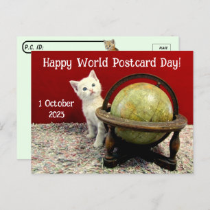 Happy World Postcard Day From Tuffy McStuff - Cat