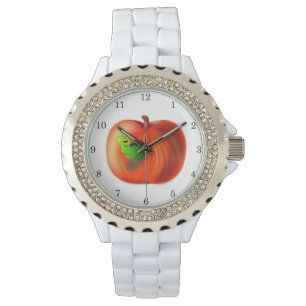 Happy Worm In Red Apple - Watch