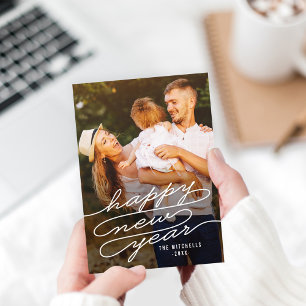 Happy Writing EDITABLE COLOR New Year Cards