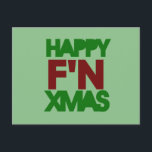 Happy Xmas humour Holiday Postcard<br><div class="desc">Funny mens Christmas humour Christmas isn’t just about carols and cookies—it’s about cracking jokes that make everyone groan before they laugh. This funny men’s Christmas humour design is packed with playful sarcasm and a festive twist, perfect for anyone who likes their holiday cheer with a side of mischief. Whether you’re...</div>