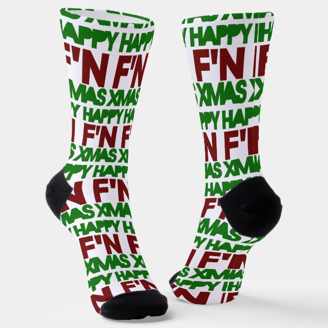 Happy Xmas humour Socks (Angled)
