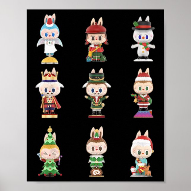 Happy Xmas Labubu Lover Cute Labubu The Monsters C Poster (Front)