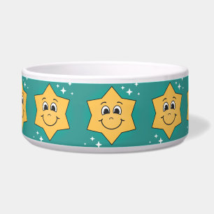 Happy xmas star smiley face retro cartoon