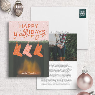 Happy Y'all-idays Cowboy Christmas Card