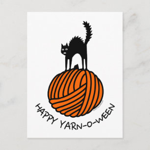Happy Yarn-O-Ween! Postcard