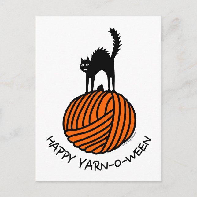Happy Yarn-O-Ween! Postcard (Front)