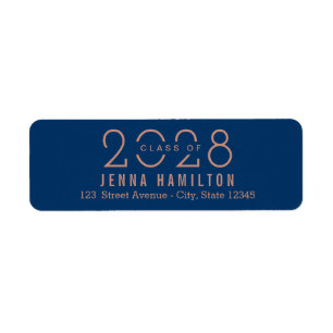 Happy Year EDITABLE COLOR Graduation Address Label Return Address Label