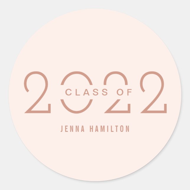 Happy Year EDITABLE COLOR Graduation Stickers (Front)