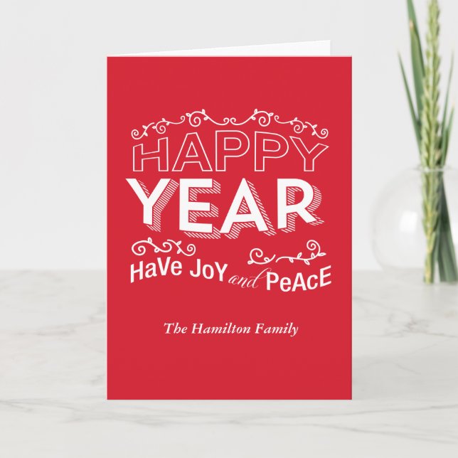 happy year holiday card (Front)