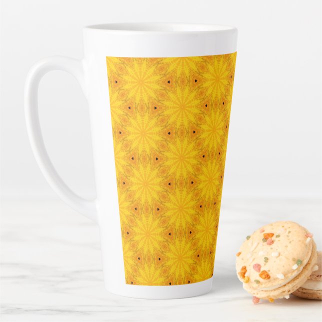 Happy Yellow Boho Latte Mug (In Situ)