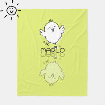 Happy Yellow Chick Reflection Doodle Custom Name