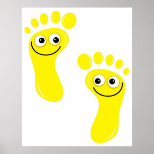 Happy Yellow Feet Poster