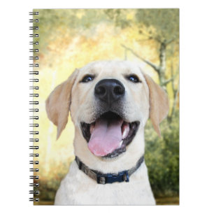 Happy Yellow Lab Notebook