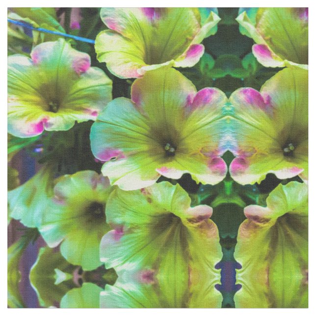 Happy Yellow Petunia Fabric (Close Up)