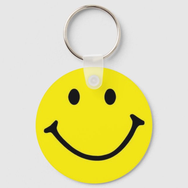 Happy Yellow Smile Face Keychain (Front)