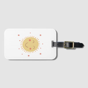 Happy Yellow Sun Luggage Tag