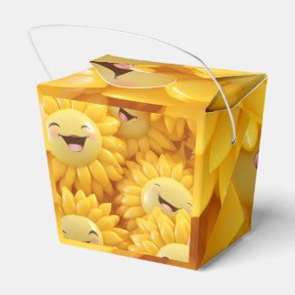 Happy Yellow Sunflowers Favour Box
