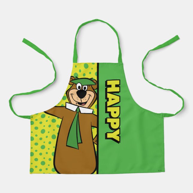 Happy Yogi Bear Apron (Front)