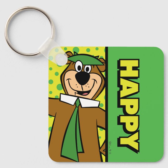 Happy Yogi Bear Key Ring (Front)