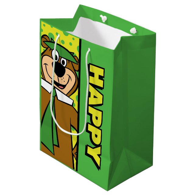 Happy Yogi Bear Medium Gift Bag (Front Angled)