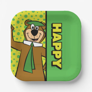 Happy Yogi Bear Paper Plate