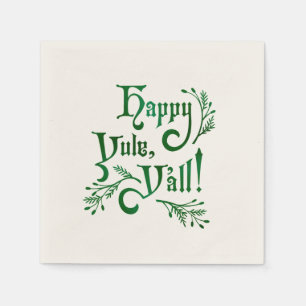Happy Yule Yall Southern Christmas Pagan Napkin