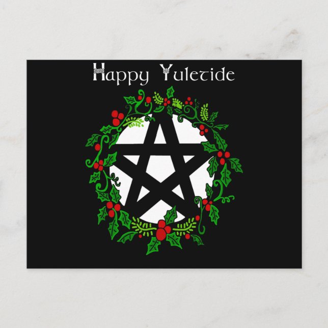 Happy Yuletide  Invitation Postcard (Front)