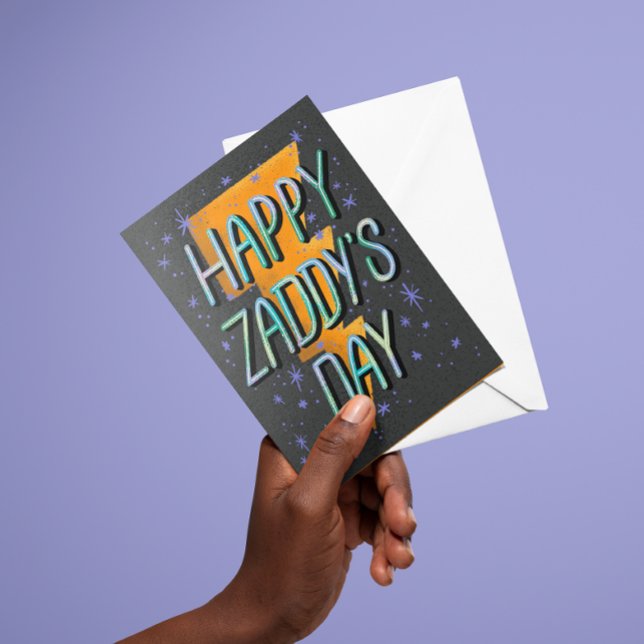 Happy Zaddy's Day Thank You Card (cheeky and fun Zaddy's Day card for the dad with rizz)