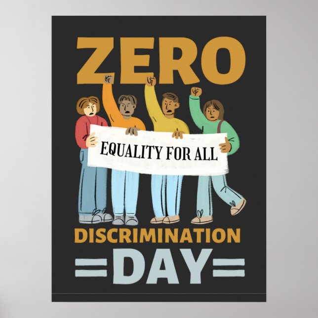 Happy Zero Discrimination Day, Gender Equality  Poster (Front)