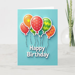 Happy Zigzag Birthday Card