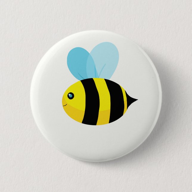 HappyBee Collection 6 Cm Round Badge (Front)
