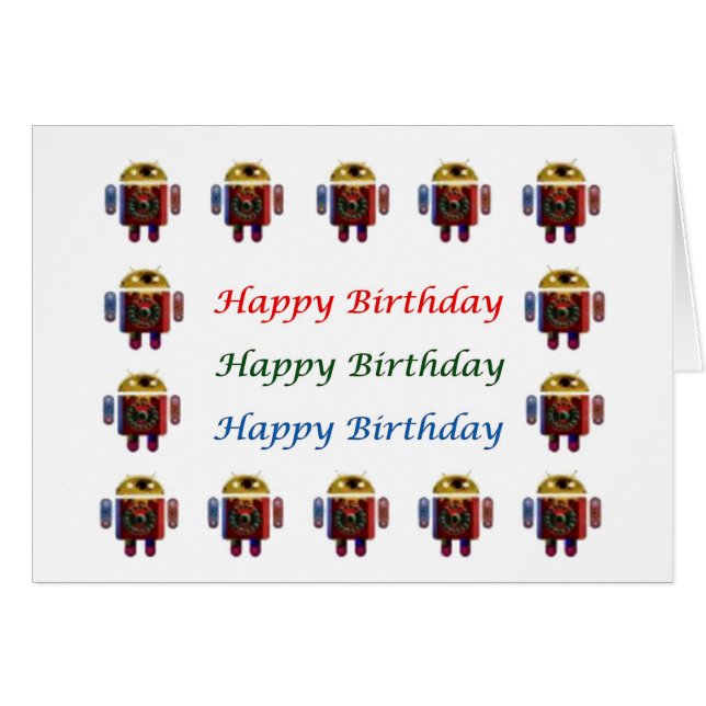 HappyBirthday ANDROID Happy Birthday (Front Horizontal)