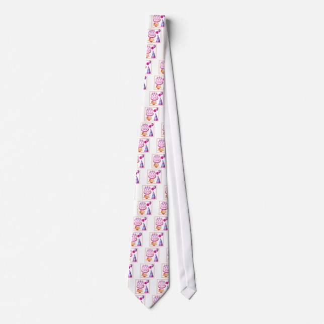 HappyBIRTHDAY Cake Balloon Decorations Tie (Front)
