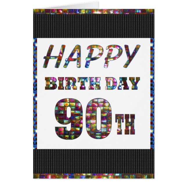 happybirthday happy birthday greeting 90 90th (Front)