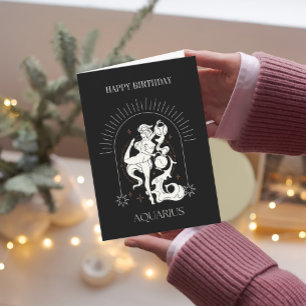 HappyBirthday Mystic Aquarius Zodiac Card