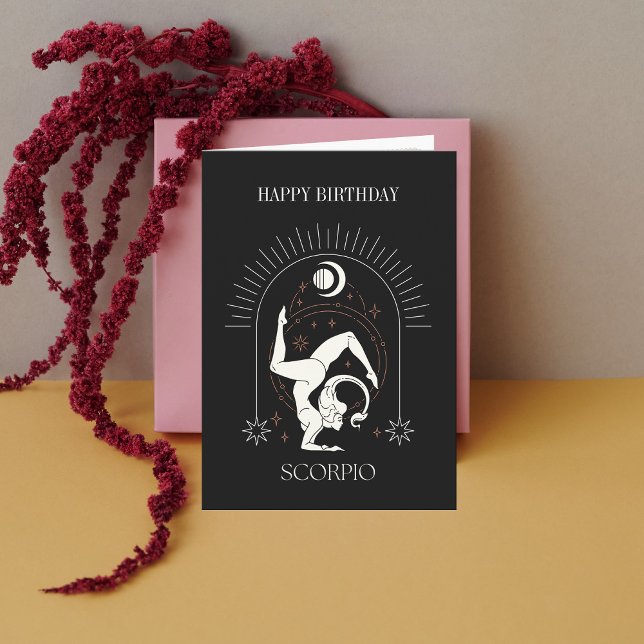 HappyBirthday Mystic Scorpio Zodiac Horoscope Card (HappyBirthday Mystic Scorpio Zodiac Horoscope Card)
