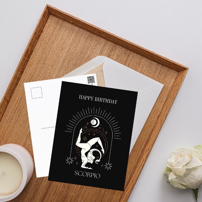 HappyBirthday Mystic Scorpio Zodiac Horoscope Postcard (HappyBirthday Mystic Scorpio Zodiac Horoscope Postcard)