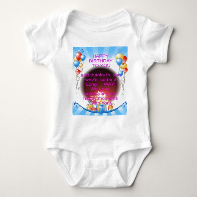 HappyBirthday To you Baby Bodysuit (Front)