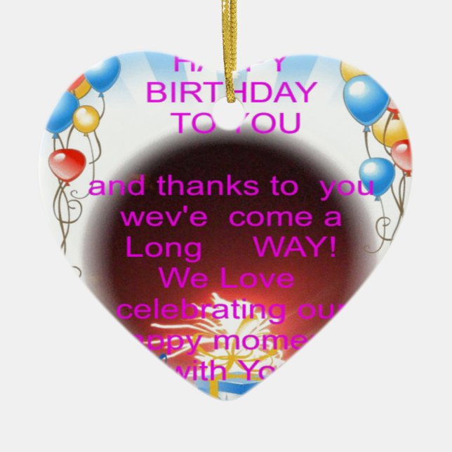 HappyBirthday To you Ceramic Ornament (Front)