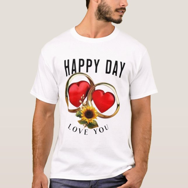 HappyDay Typography Art for Custom T-Shirt Printin (Front)
