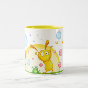 HappyOrangeMug Two-Tone Coffee Mug