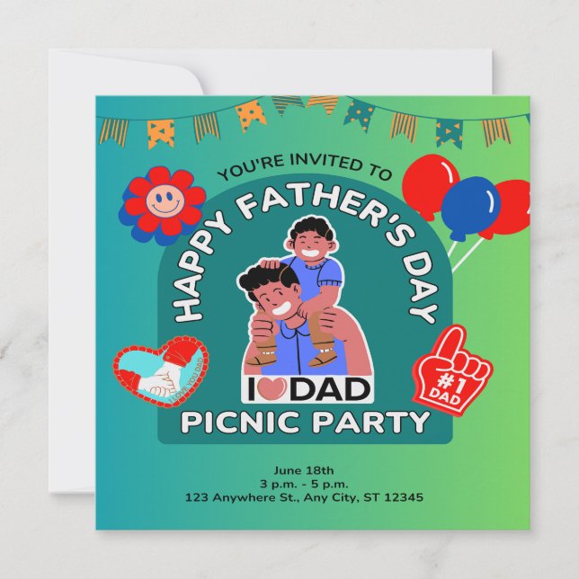 Happy's Father's Day Invitation (Front)