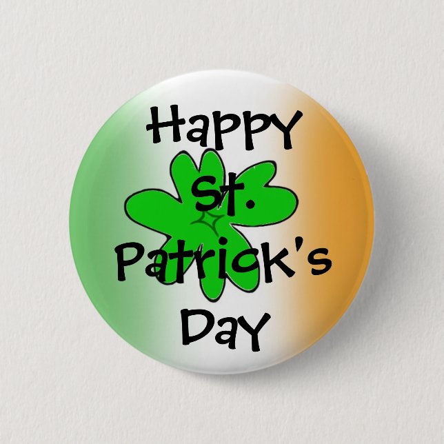 HappySt. Patrick'sDay 6 Cm Round Badge (Front)