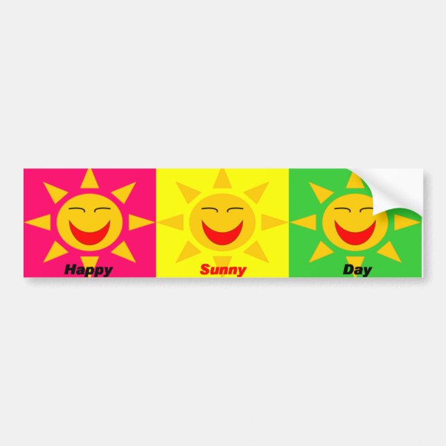 HappySunnyDay Bumper Sticker (Front)