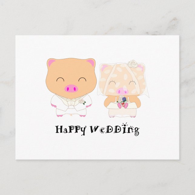HappyWedding Postcard (Front)