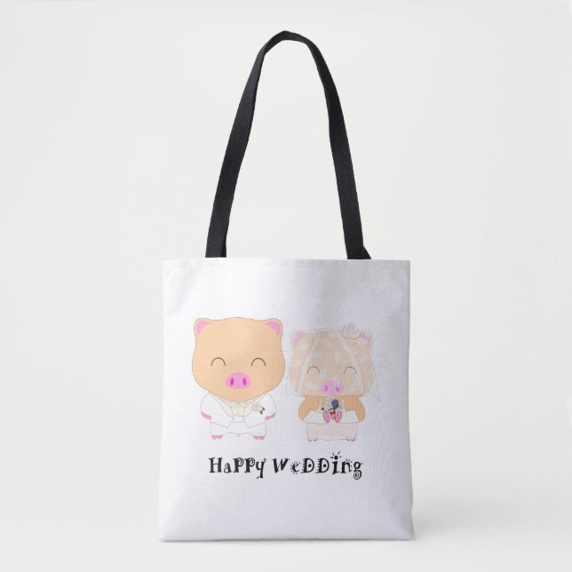 HappyWedding Tote Bag (Front)