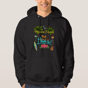 Hapuna Beach Hawaii Beach Summer Palm Sun Set Palm Hoodie