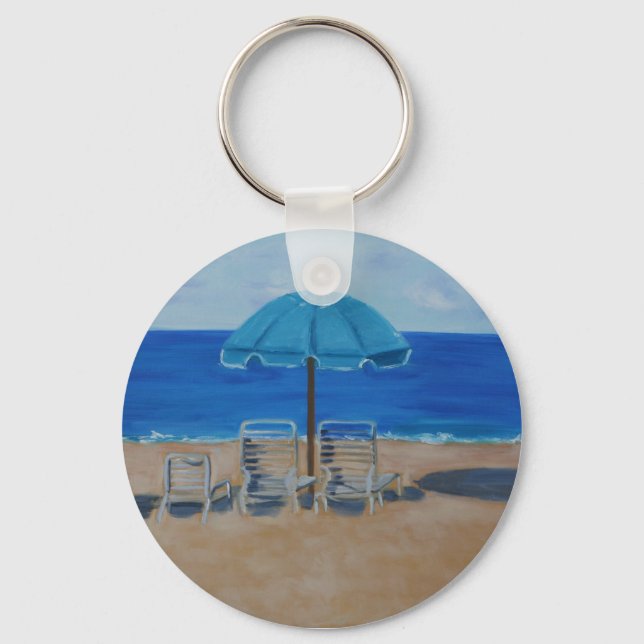 Hapuna Beach Hawaii Key Ring (Front)