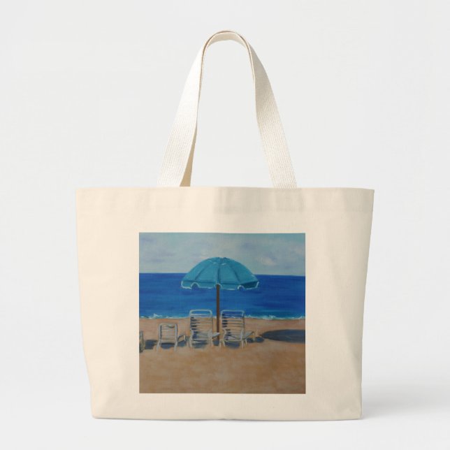 Hapuna Beach Hawaii Large Tote Bag (Front)